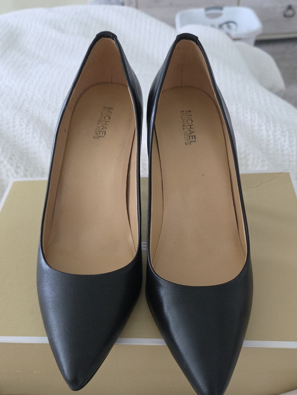 Michael Kors Black Pointed-Toe Leather Pumps - Sleek Classic